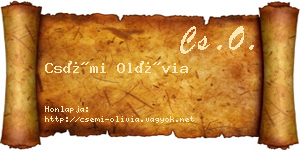 Csémi Olívia névjegykártya